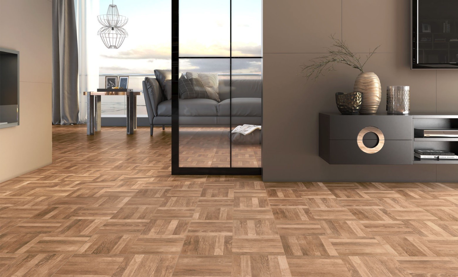 Tempus Parquet Brown 45x45